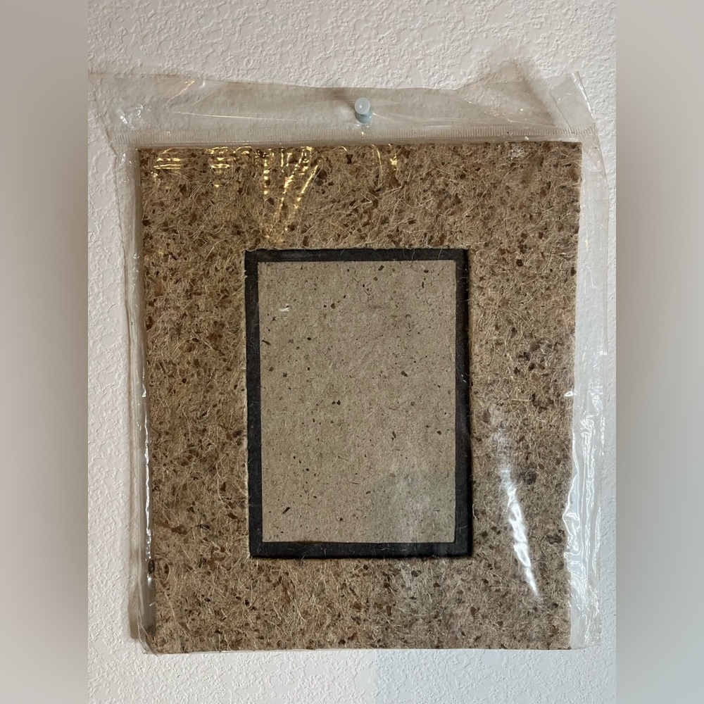 Handmade Natural Fiber Paper Table Top Photo Frame Mixed Media Paper EcoFriendly